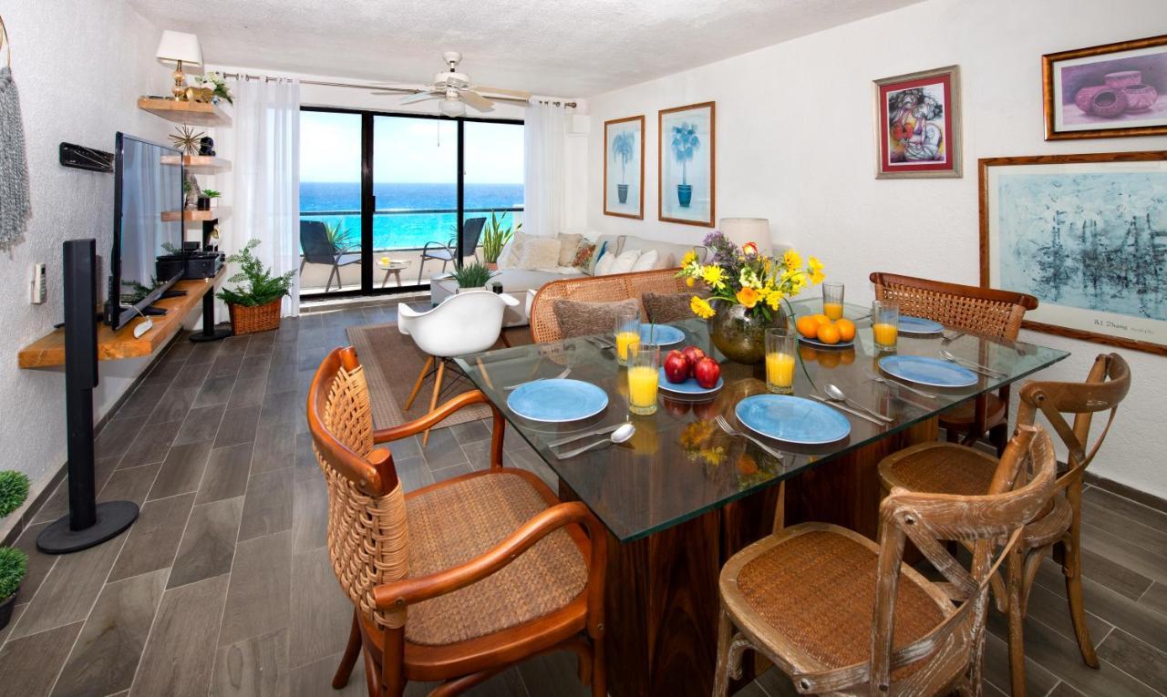 Cozy Ocean Front Penthouse At Marlin Beach Leilighet Cancún Eksteriør bilde